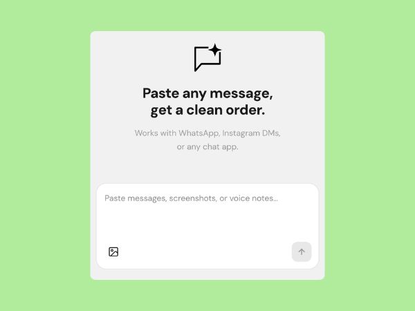 Pastachio message capture screen